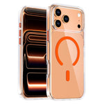غطاء هاتف شفاف كريستالي مغناطيسي، لهواتف iPhone 17 Pro Max و iPhone 17 Pro