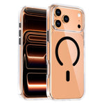 غطاء هاتف شفاف كريستالي مغناطيسي، لهواتف iPhone 17 Pro Max و iPhone 17 Pro