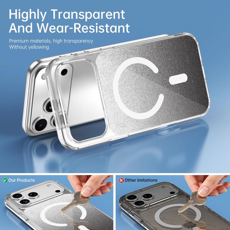 Crystal Glitter Magnetic Phone Case, For iPhone 17 Pro Max, For iPhone 17 Pro