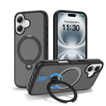Magnetic 360 Rotating Stand Airbag Shockproof Phone Case, For iPhone 16e / 17e, For iPhone 17 Pro Max, For iPhone 17 Pro, For iPhone 17, For iPhone Air, For iPhone 16 Pro Max, For iPhone 16