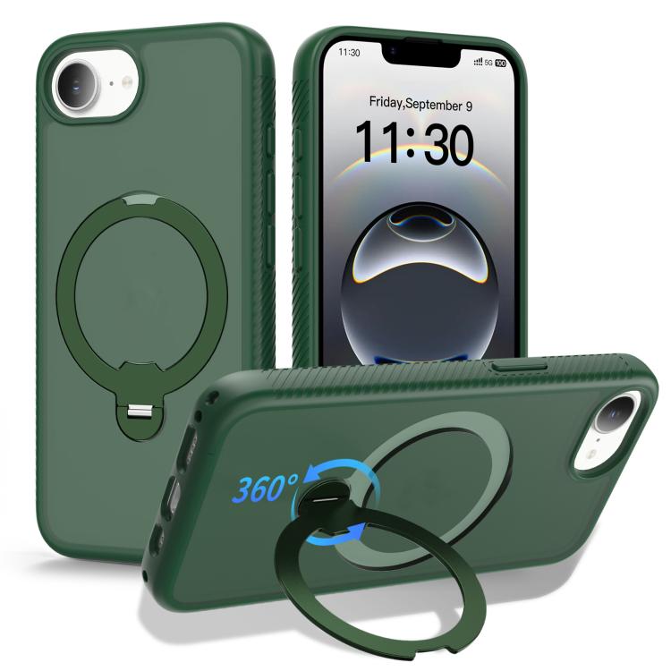 Magnetic 360 Rotating Stand Airbag Shockproof Phone Case, For iPhone 16e / 17e, For iPhone 17 Pro Max, For iPhone 17 Pro, For iPhone 17, For iPhone Air, For iPhone 16 Pro Max, For iPhone 16