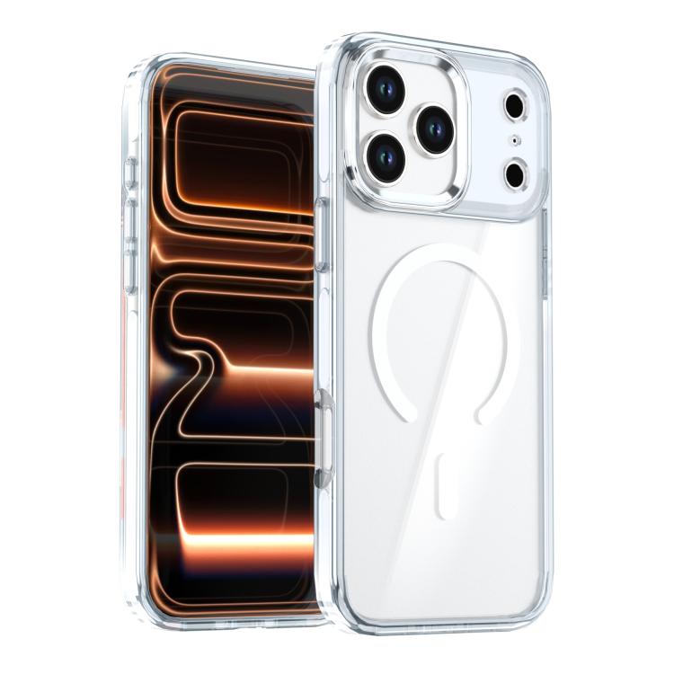 Qicai Two-color Transparent Magnetic Phone Case, For iPhone 17 Pro Max, For iPhone 17 Pro, For iPhone 17, For iPhone Air