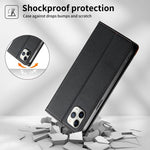 حافظة هاتف من الجلد النباتي مع تجميع قوي مغناطيسي RFID من Dierfeng، لهواتف iPhone 11 Pro Max، iPhone 11، iPhone 11 Pro، iPhone X / XS، iPhone XR، iPhone XS Max، iPhone 8 Plus / 7 Plus