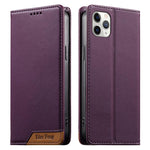 حافظة هاتف من الجلد النباتي مع تجميع قوي مغناطيسي RFID من Dierfeng، لهواتف iPhone 11 Pro Max، iPhone 11، iPhone 11 Pro، iPhone X / XS، iPhone XR، iPhone XS Max، iPhone 8 Plus / 7 Plus