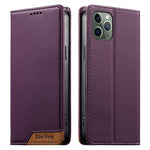 حافظة هاتف من الجلد النباتي مع تجميع قوي مغناطيسي RFID من Dierfeng، لهواتف iPhone 11 Pro Max، iPhone 11، iPhone 11 Pro، iPhone X / XS، iPhone XR، iPhone XS Max، iPhone 8 Plus / 7 Plus