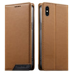 حافظة هاتف من الجلد النباتي مع تجميع قوي مغناطيسي RFID من Dierfeng، لهواتف iPhone 11 Pro Max، iPhone 11، iPhone 11 Pro، iPhone X / XS، iPhone XR، iPhone XS Max، iPhone 8 Plus / 7 Plus