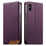 حافظة هاتف من الجلد النباتي مع تجميع قوي مغناطيسي RFID من Dierfeng، لهواتف iPhone 11 Pro Max، iPhone 11، iPhone 11 Pro، iPhone X / XS، iPhone XR، iPhone XS Max، iPhone 8 Plus / 7 Plus