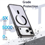 غطاء هاتف مغناطيسي بلون كريستالي ملون، لهواتف iPhone 17 Pro Max، iPhone 17 Pro