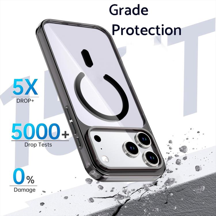 غطاء هاتف مغناطيسي بلون كريستالي ملون، لهواتف iPhone 17 Pro Max، iPhone 17 Pro