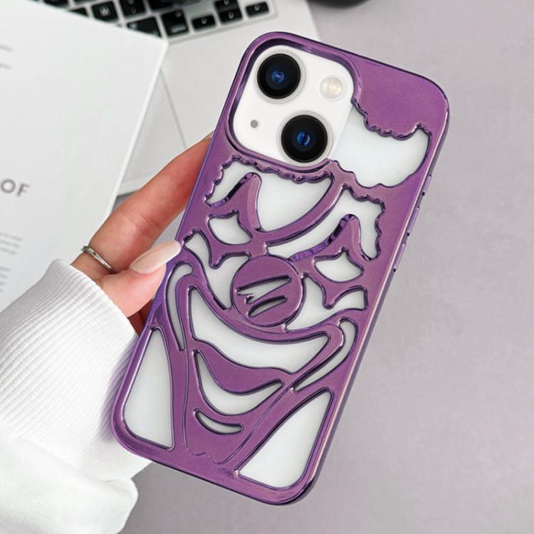 غطاء هاتف TPU مثقوب مطلي بالكهرباء لتبديد الحرارة بتصميم المهرج، لجهاز iPhone 15 Pro Max، لجهاز iPhone 15 Pro، لجهاز iPhone 15، لجهاز iPhone 14، لجهاز iPhone 14 Pro، لجهاز iPhone 14 Pro Max