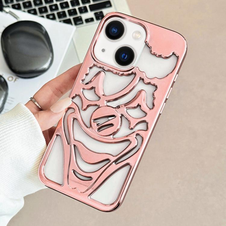 غطاء هاتف TPU مثقوب مطلي بالكهرباء لتبديد الحرارة بتصميم المهرج، لجهاز iPhone 15 Pro Max، لجهاز iPhone 15 Pro، لجهاز iPhone 15، لجهاز iPhone 14، لجهاز iPhone 14 Pro، لجهاز iPhone 14 Pro Max