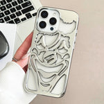 غطاء هاتف TPU مثقوب مطلي بالكهرباء لتبديد الحرارة بتصميم المهرج، لجهاز iPhone 15 Pro Max، لجهاز iPhone 15 Pro، لجهاز iPhone 15، لجهاز iPhone 14، لجهاز iPhone 14 Pro، لجهاز iPhone 14 Pro Max