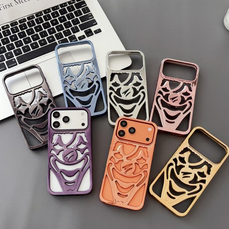 غطاء هاتف TPU مثقوب مطلي بالكهرباء لتبديد الحرارة بتصميم المهرج، لجهاز iPhone 15 Pro Max، لجهاز iPhone 15 Pro، لجهاز iPhone 15، لجهاز iPhone 14، لجهاز iPhone 14 Pro، لجهاز iPhone 14 Pro Max