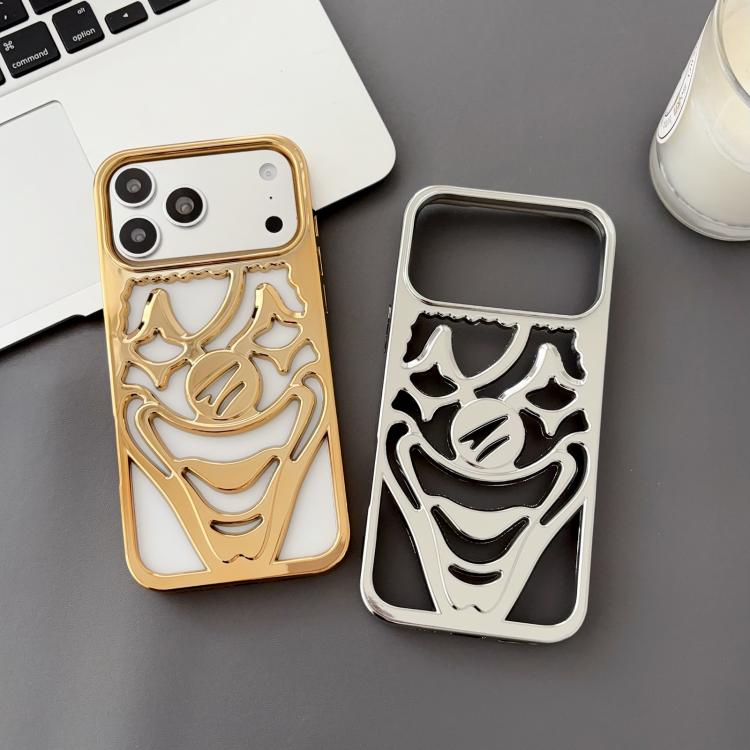 غطاء هاتف TPU مثقوب مطلي بالكهرباء لتبديد الحرارة بتصميم المهرج، لجهاز iPhone 15 Pro Max، لجهاز iPhone 15 Pro، لجهاز iPhone 15، لجهاز iPhone 14، لجهاز iPhone 14 Pro، لجهاز iPhone 14 Pro Max