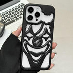 Oil Spraying Hollow Out Clown Heat Dissipation TPU Phone Case, For iPhone 17 Pro Max, For iPhone 17 Pro, For iPhone 17, For iPhone 16 Pro Max, For iPhone 16 Pro, For iPhone 16