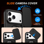 Camera Sliding Shield Magnetic Rotation Holder Phone Case, For iPhone 18 Pro / 17 Pro, For iPhone 18 Pro Max / 17 Pro Max, For iPhone 17, For iPhone Air, For iPhone 16 Pro Max, For iPhone 16 Pro