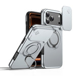 Camera Sliding Shield Magnetic Rotation Holder Phone Case, For iPhone 18 Pro / 17 Pro, For iPhone 18 Pro Max / 17 Pro Max, For iPhone 17, For iPhone Air, For iPhone 16 Pro Max, For iPhone 16 Pro