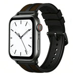 xDfind Flame Hybrid Nylon Braid Silicone Watch Band, For Apple Watch 42 / 44 / 45 / 46 / 49mm, For Apple Watch 38 / 40 / 41 / S11 42mm