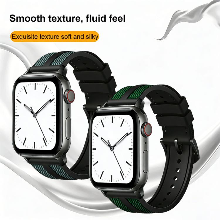 xDfind Flame Hybrid Nylon Braid Silicone Watch Band, For Apple Watch 42 / 44 / 45 / 46 / 49mm, For Apple Watch 38 / 40 / 41 / S11 42mm