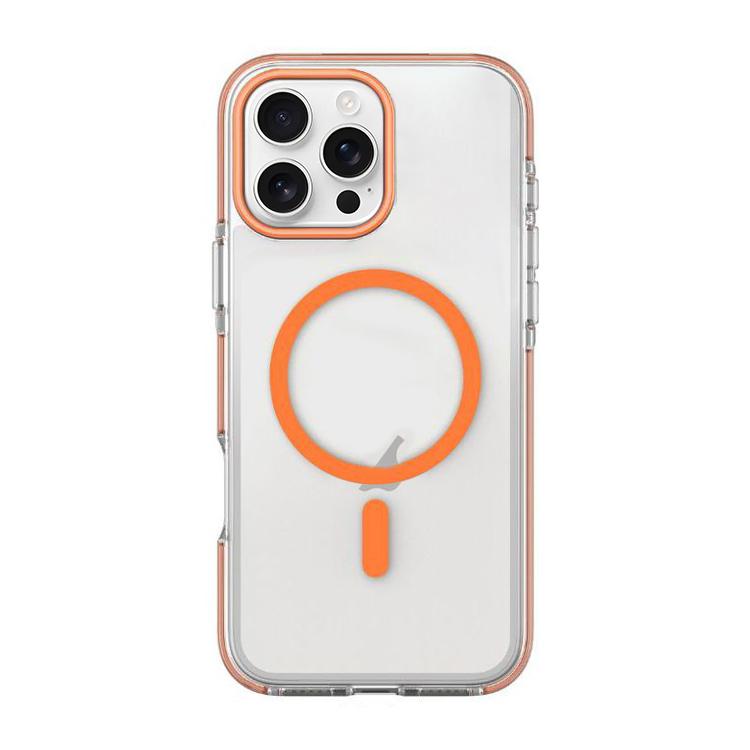 حافظة هاتف هجينة من PC وTPU مغناطيسية ثنائية اللون، لهواتف iPhone 16 Pro Max، iPhone 16 Pro، iPhone 16 Plus، iPhone 16
