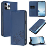 Strong Magnetic Dual Butterfly RFID Vegan Leather Phone Case, For iPhone 12 Pro Max, For iPhone 11 Pro Max, For iPhone 11, For iPhone 11 Pro
