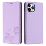Strong Magnetic Dual Butterfly RFID Vegan Leather Phone Case, For iPhone 12 Pro Max, For iPhone 11 Pro Max, For iPhone 11, For iPhone 11 Pro