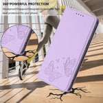 Strong Magnetic Dual Butterfly RFID Vegan Leather Phone Case, For iPhone 14 Pro Max, For iPhone 13 Pro Max, For iPhone 13 Pro, For iPhone 12 / 12 Pro