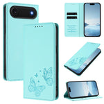 Strong Magnetic Dual Butterfly RFID Vegan Leather Phone Case, For iPhone Air, For iPhone 16 Pro Max, For iPhone 16 Pro, For iPhone 16 Plus