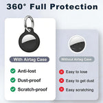 4 قطع من غطاء حماية صلب من XDcase بلون صلب مع حلقة مفاتيح، 4 قطع (أسود أبيض أزرق أخضر)، 4 قطع (أخضر برتقالي أحمر وردي)