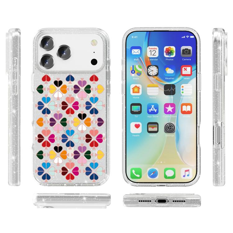 Glittering Crystal Red Heart Pattern Magnetic Phone Case, For iPhone 18 Pro / 17 Pro, For iPhone 18 Pro Max / 17 Pro Max