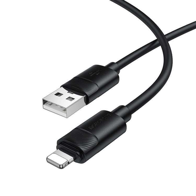 Borofone BX123 Leya 2.4A USB to 8 Pin Silicone Charging Cable, Length: 1m, USB to 8 Pin