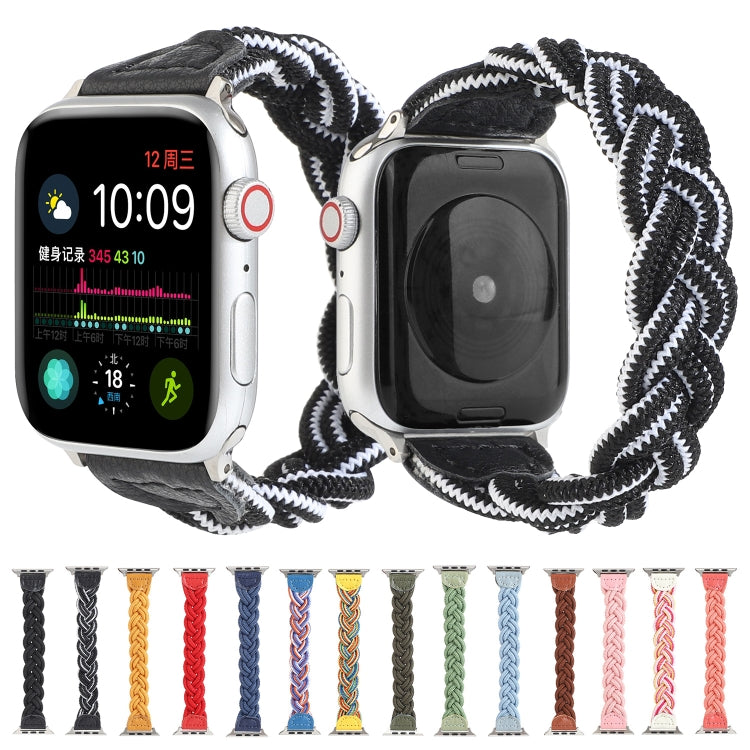 Elastic Woven Watchband For Apple Watch Series 6 & SE & 5 & 4 40mm / 3 & 2 & 1 38mm, 160mm