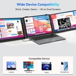 Blackview DCM6 Pro 14 inch Dual Screen Portable Laptop Extension Monitor with Stand, DCM6 Pro