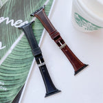 Double-sided Genuine Leather Replacement Strap Watchband, For Apple Watch Series 7  41mm / & 6 & SE & 5 & 4 40mm, For Apple Watch Series  7  45mm / & 6 & SE & 5 & 4 44mm