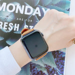 Double-sided Genuine Leather Replacement Strap Watchband, For Apple Watch Series 7  41mm / & 6 & SE & 5 & 4 40mm, For Apple Watch Series  7  45mm / & 6 & SE & 5 & 4 44mm