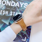 Double-sided Genuine Leather Replacement Strap Watchband, For Apple Watch Series 7  41mm / & 6 & SE & 5 & 4 40mm, For Apple Watch Series  7  45mm / & 6 & SE & 5 & 4 44mm