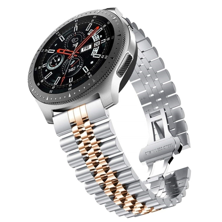 Fünf-Perlen-Edelstahl-Ersatzarmband, 20 mm für Samsung Galaxy Watch 3 (41 mm), 22 mm für Samsung Galaxy Watch 3 (45 mm), 20 mm für Amazfit GTR 2 / Amazfit GTR (47 mm), 22 mm für Amazfit GTR (42 mm), 20 mm für Huawei Watch GT 2 (42 mm) ...