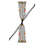 Bohemian Style Soft Ceramic Beaded Strap For Apple Series 6 & SE & 5 & 4 44mm / 3 & 2 & 1 42mm, For Apple Series 7 45mm / 6 & SE & 5 & 4 44mm / 3 & 2 & 1 42mm