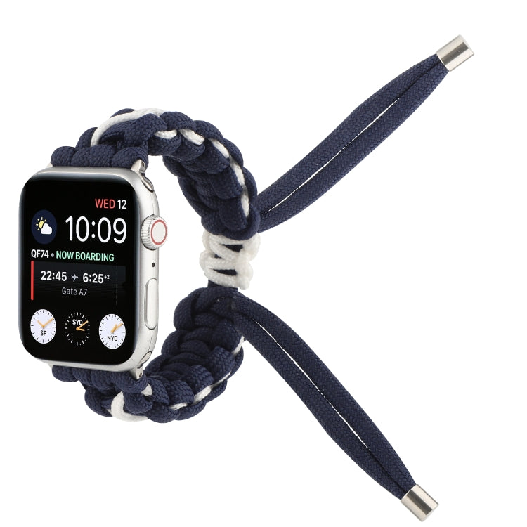 Braided Umbrella Cord Strap, For Apple Series 7 41mm / 6 & SE & 5 & 4 40mm / 3 & 2 & 1 38mm, For Apple Series 7 45mm / 6 & SE & 5 & 4 44mm / 3 & 2 & 1 42mm