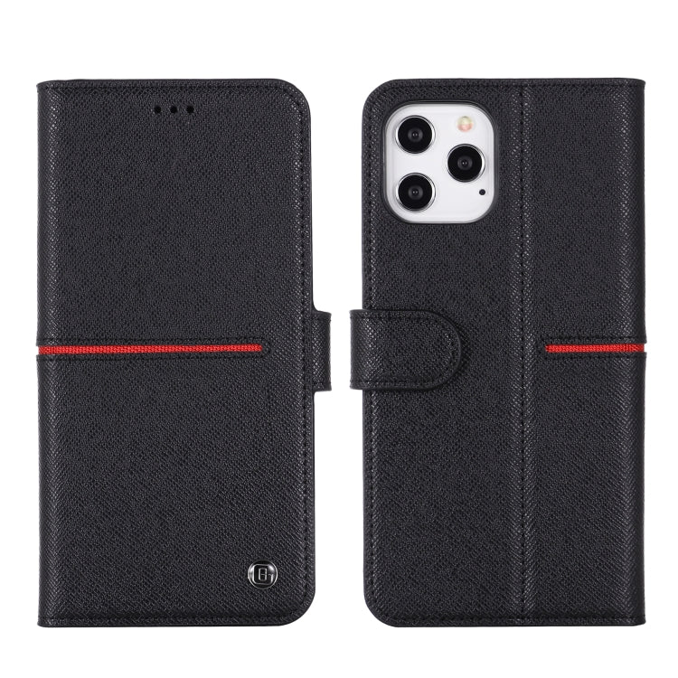 GEBEI Top-grain Leather Horizontal Flip Protective Case with Holder & Card Slots & Wallet & Photo Frame, For iPhone 12 mini, For iPhone 12 / 12 Pro, For iPhone 12 Pro Max