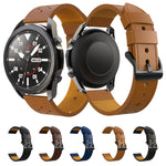 Ersatzarmband aus echtem Leder für Samsung Galaxy Watch 3 45 mm, rundes Lochmuster