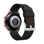 For Samsung Galaxy Watch 3 41mm Three Row Holes Silicone Replacement Strap Watchband, For Samsung Galaxy Watch 3 41mm