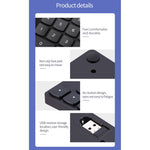 533 35 Keys 2.4G Ultra-thin Design Wireless Charging Digital Keyboard