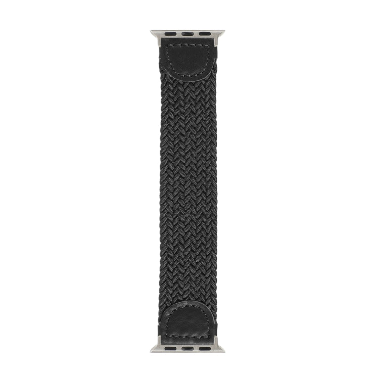 Nylon + Leather Braided Watchband For Apple Watch Series 6 & SE & 5 & 4 44mm / 3 & 2 & 1 42mm, S, M, L