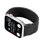Nylon + Leather Braided Watchband For Apple Watch Series 6 & SE & 5 & 4 44mm / 3 & 2 & 1 42mm, S, M, L