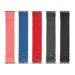 Nylon + Leather Braided Watchband For Apple Watch Series 6 & SE & 5 & 4 44mm / 3 & 2 & 1 42mm, S, M, L