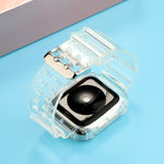 Transparent TPU Integrated Replacement Watch Strap, For Apple Watch Series 8&7 41mm / SE 2&6&SE&5&4 40mm / 3&2&1 38mm, For Apple Watch Series 7 41mm / 6 & SE & 5 & 4 40mm / 3 & 2 & 1 38mm                                                                 ...