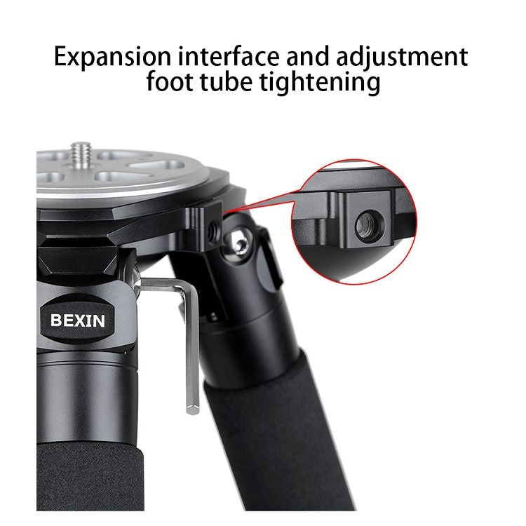 BEXIN ST424C Rugged Camcorder Photographic Carbon Fiber Big Tripod, Max Tube: 40mm, ST424C