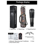 BEXIN ST424C Rugged Camcorder Photographic Carbon Fiber Big Tripod, Max Tube: 40mm, ST424C