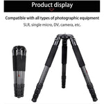 BEXIN ST424C Rugged Camcorder Photographic Carbon Fiber Big Tripod, Max Tube: 40mm, ST424C